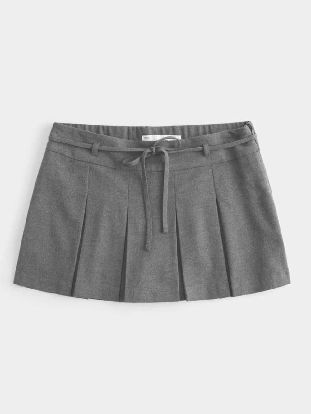 Gray Hollister Mid-Rise Pleated Mini Skort
